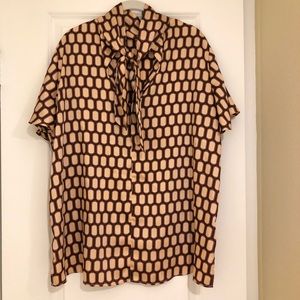 ZARA Geo Patterned Blouse